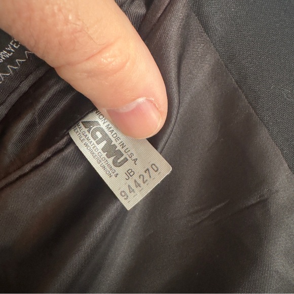 Vintage Perry Ellis Double-Breasted Navy Blazer 40R - Picture 8 of 9